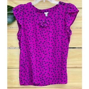 F21 💯% Silk Short Sleeve Cap Sleeve Top